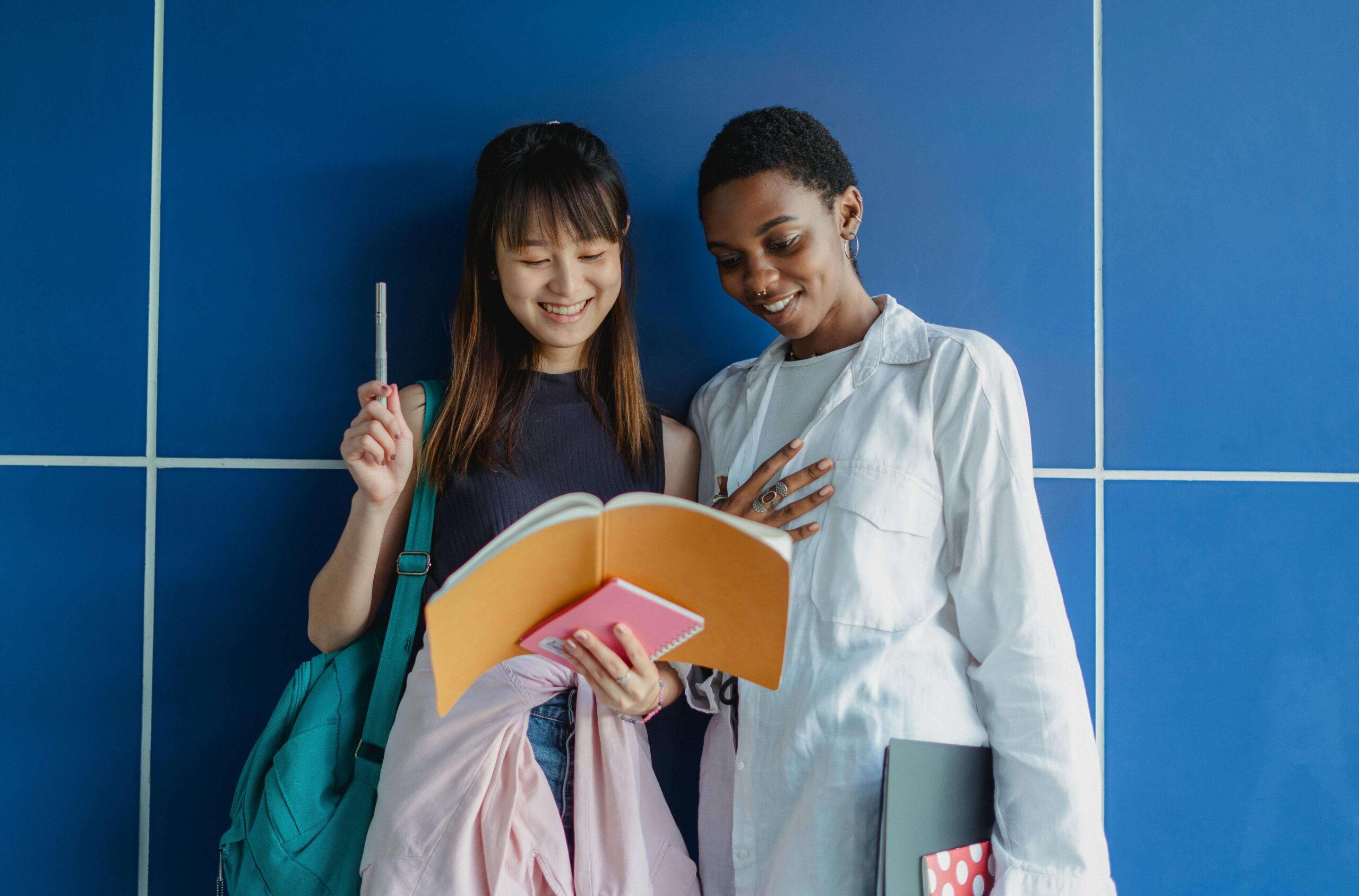 Teen girls in high school